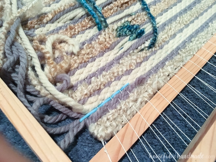 Create beautiful textured art for your walls with a DIY weaving. I decided to try out weaving for the first time and am sharing what I learned while making a Woven Anchor Wall Hanging. It was so much fun, I am already planning on a second project. | Housefulofhandmade.com