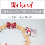 christmas card wreath pin image