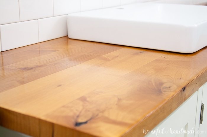 Build Protect A Wood Vanity Top, How To Seal A Wood Bathroom Countertop