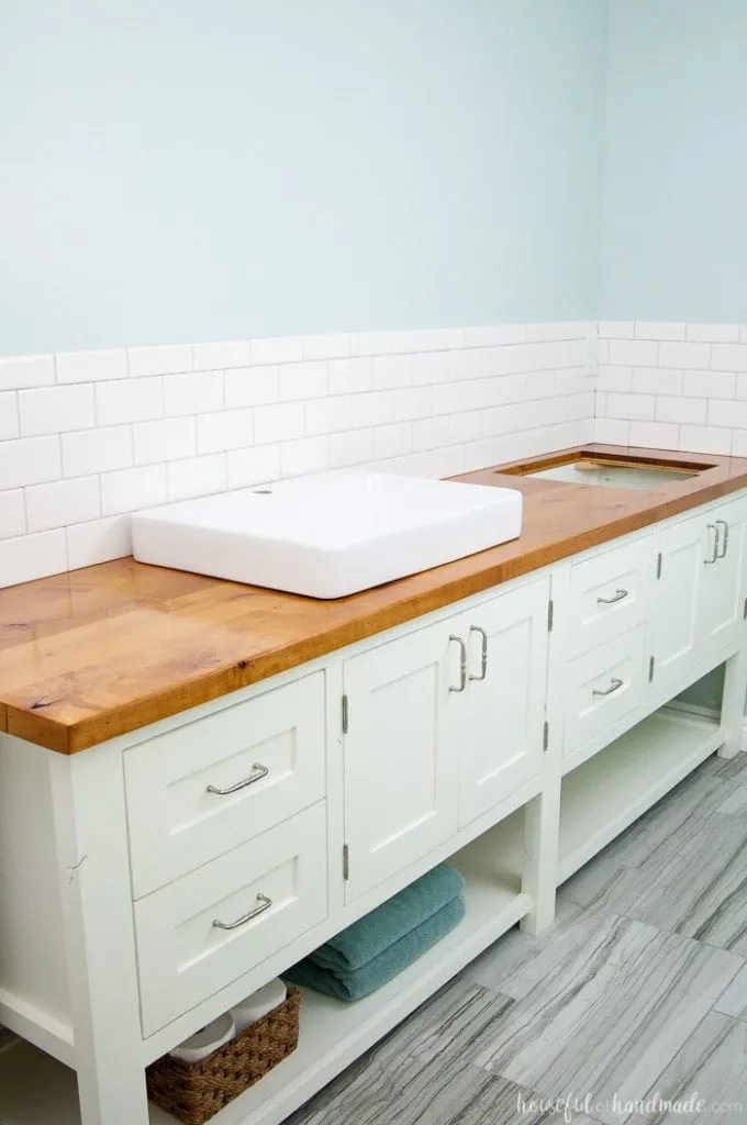 To Build Protect A Wood Vanity Top, 47 Inch Wide Bathroom Vanity Top