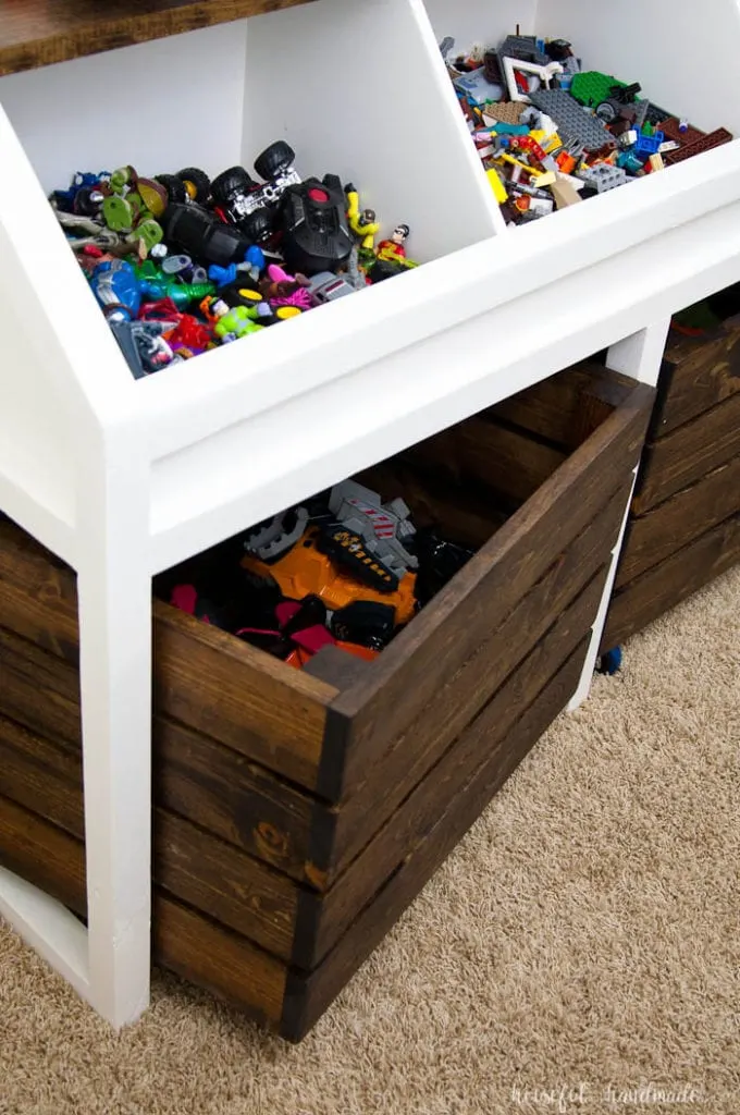 Woodworking Plans DIY 3 Storage Bins -   Toy storage bins, Woodworking  plans shelves, Diy furniture
