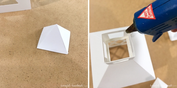 DIY Paper Lantern top with hot glue gun