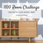 See how I make over this office & craft room for only $100! This March join in on the fun with a bunch of bloggers as they redo rooms in the $100 room challenge. Housefulofhandmade.com | Budget room makeover | $100 Room Challenge | DIY Room Makeover | Home Renovation Ideas | Office Makeover | Craft room Makeover | Budget Storage Ideas