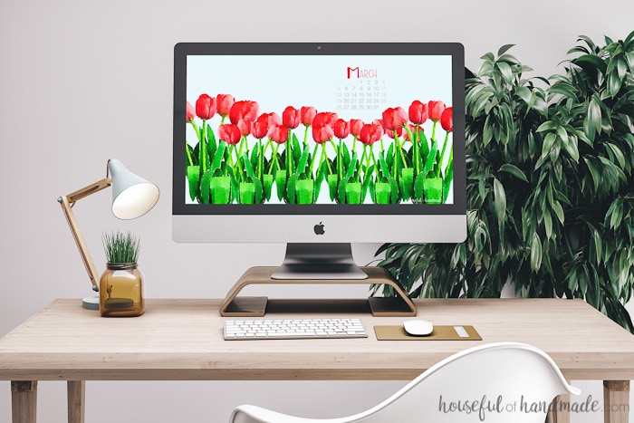 Bring a little spring to your smartphone and desktop with this free digital backgrounds for March! Tulips are the flower of spring and these watercolor tulips are ready to download today. Housefulofhandmade.com