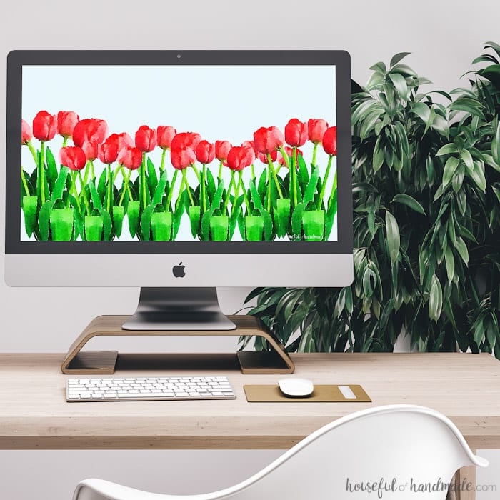 Bring a little spring to your smartphone and desktop with this free digital backgrounds for March! Tulips are the flower of spring and these watercolor tulips are ready to download today. Housefulofhandmade.com