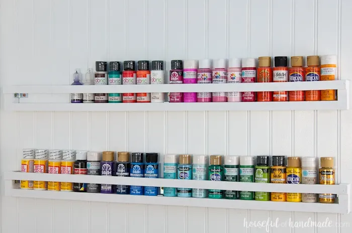 DIY Paint Storage Shelf - Create and Babble