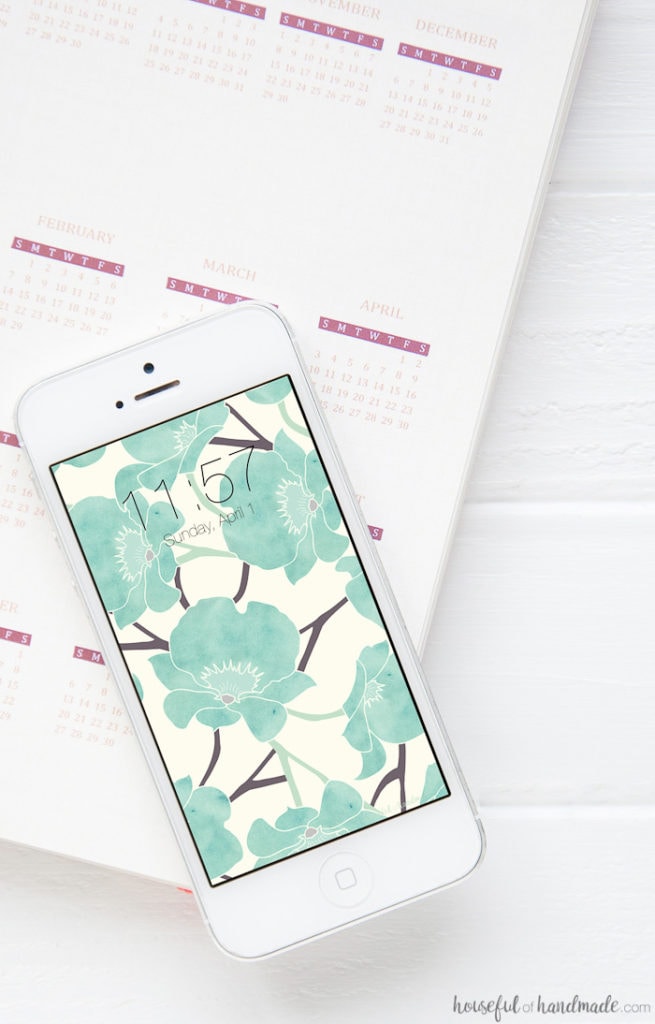 Add a little spring to your desktop and smartphone with these free digital backgrounds for April. Download this soft watercolor floral print for your electronics today. Housefulofhandmade.com | iPhone wallpaper | Desktop Wallpaper | Free Downloadable Background