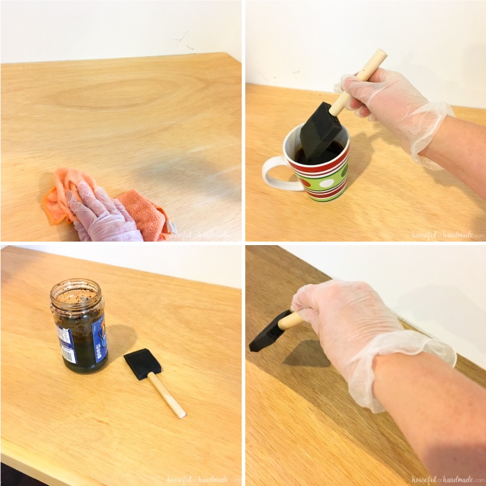 Use a natural wood stain to add color to wood on a budget.