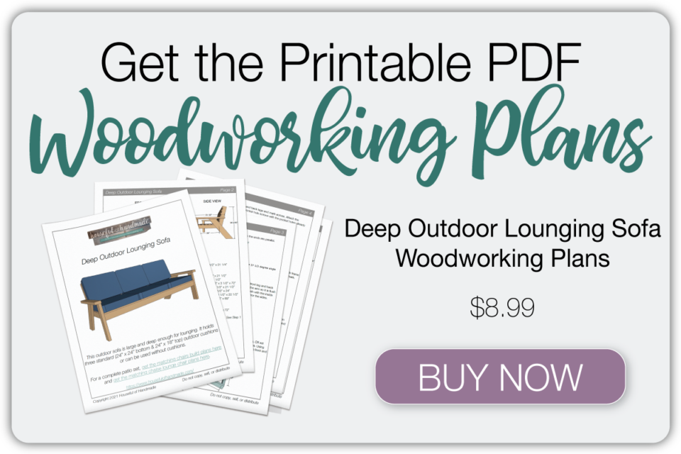 Slatted Outdoor Sofa Build Plans Houseful of Handmade