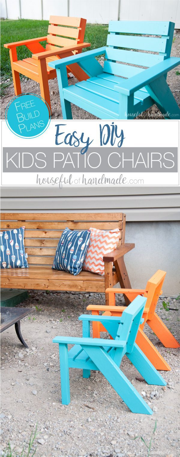 Easy DIY Kids Patio Chairs Houseful of Handmade