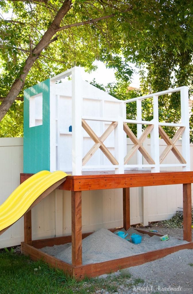 Our DIY Playhouse The Railing Houseful of Handmade