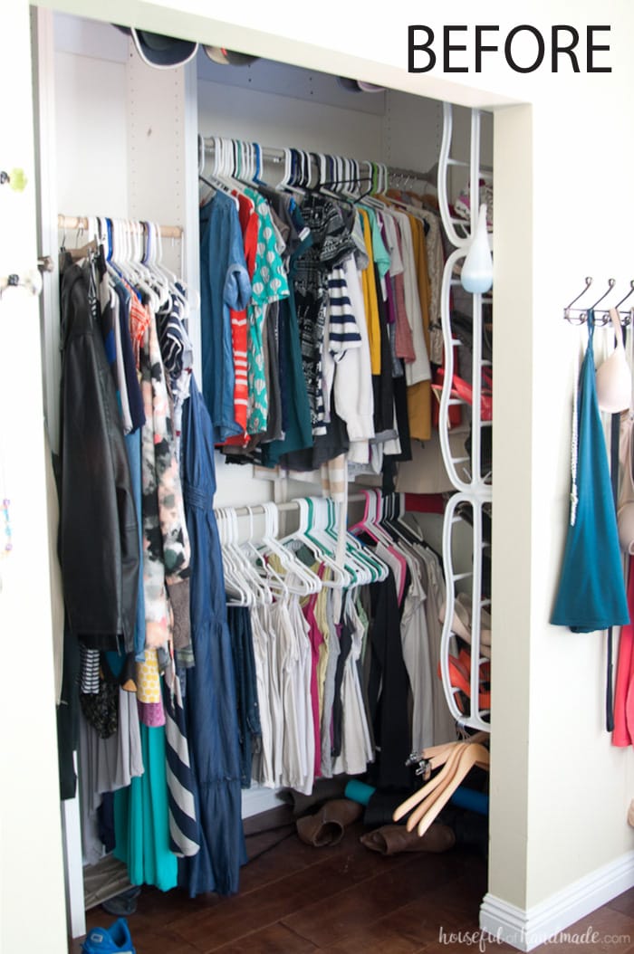 Can you transform an entire room with only $100 in just 1 month? You bet you can! This month I will be creating a DIY custom master closet for lots of style and organization. Follow along as I share lots of DIYs and budget decorating ideas. Housefulofhandmade.com | $100 Room Challenge | Budget Home Remodel Ideas | Home Decor | Room Renovation Ideas | Master Bedroom Closet | Custom Closet Organization