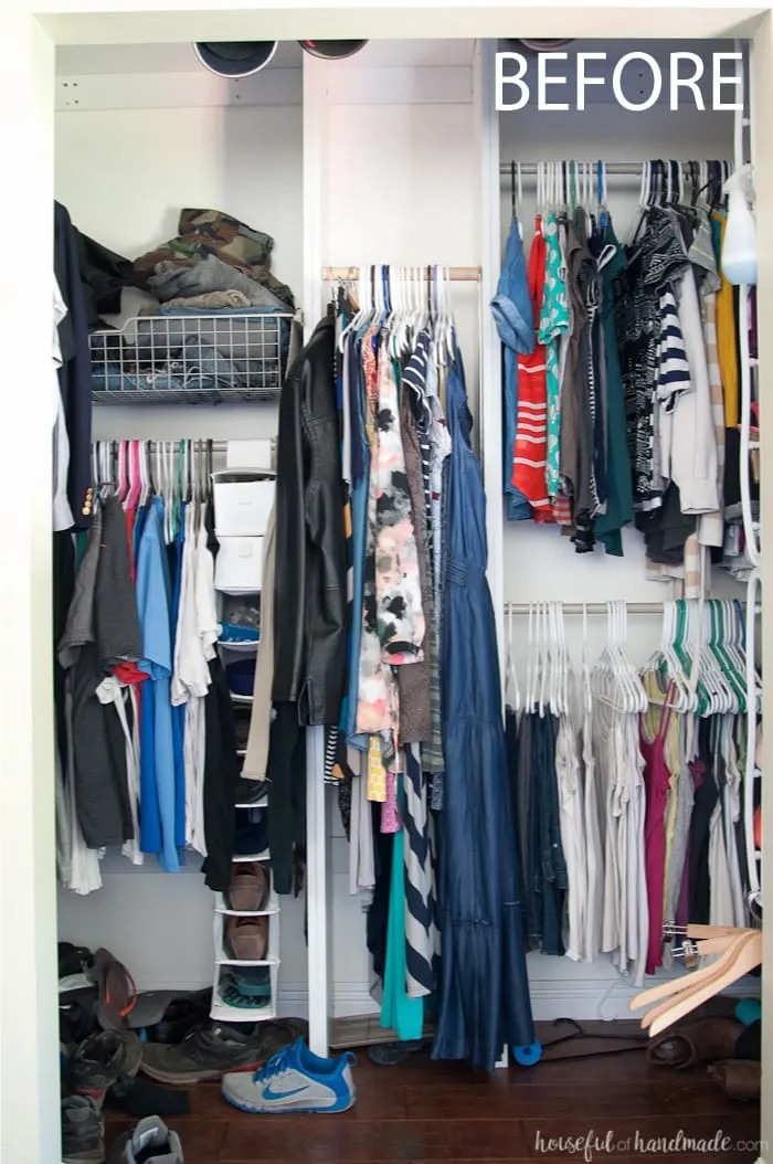 Can you transform an entire room with only $100 in just 1 month? You bet you can! This month I will be creating a DIY custom master closet for lots of style and organization. Follow along as I share lots of DIYs and budget decorating ideas. Housefulofhandmade.com | $100 Room Challenge | Budget Home Remodel Ideas | Home Decor | Room Renovation Ideas | Master Bedroom Closet | Custom Closet Organization