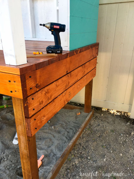 Our DIY Playhouse: The Slide & Climbing Wall - Houseful of Handmade