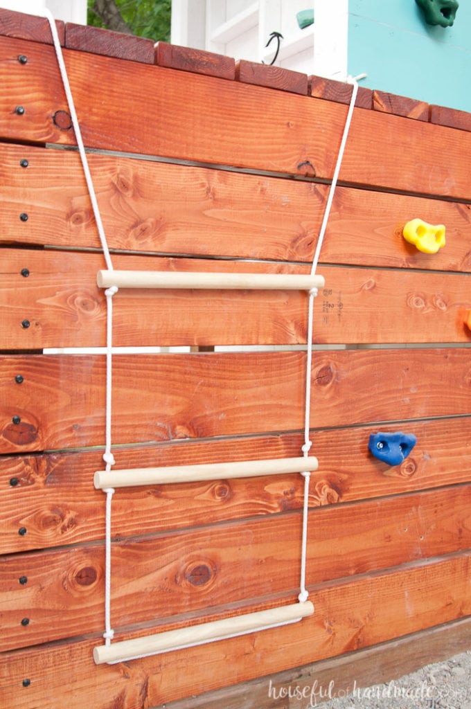 Our DIY Playhouse The Slide & Climbing Wall Houseful of Handmade