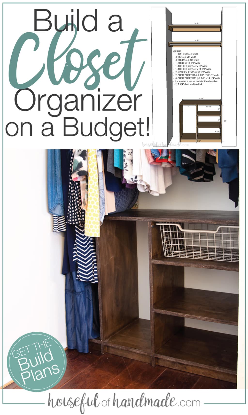 DIY Plywood Closet Organizer Build Plans - Houseful of Handmade