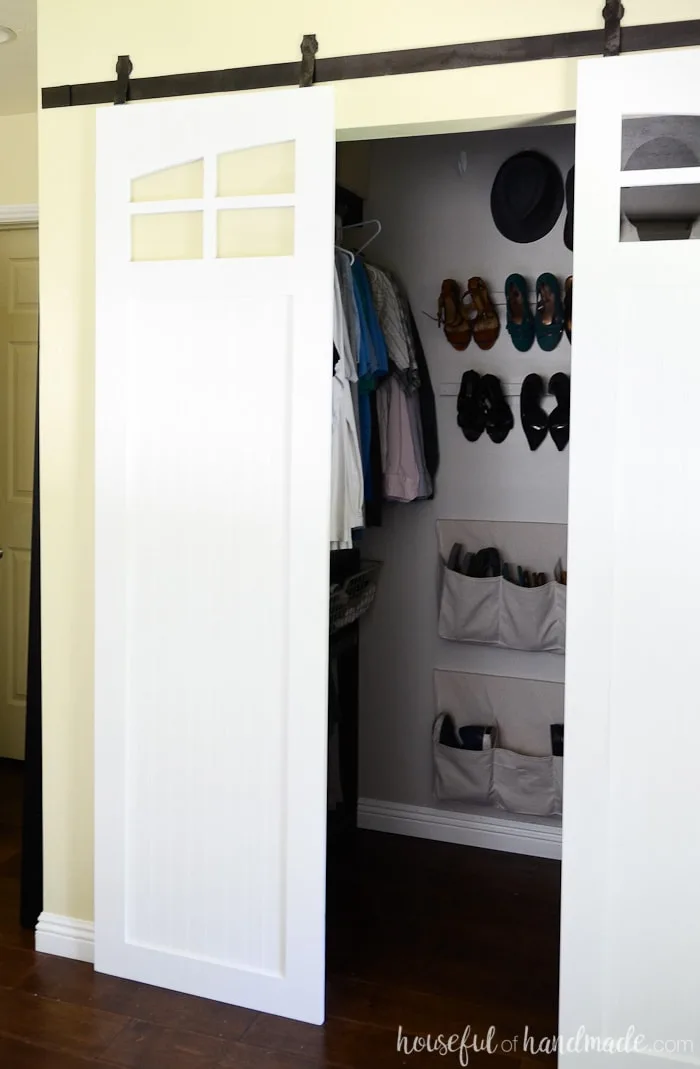 DIY Sliding Barn Door to Replace Bi-Fold Closet Doors - Cheap and Easy