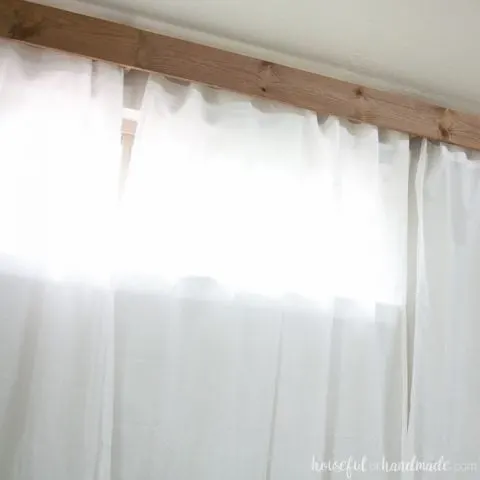 Create a statement in any room with this easy how to make a wooden valance. Housefulofhandmade.com