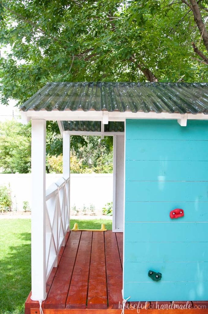 Our Diy Playhouse The Roof Houseful Of Handmade