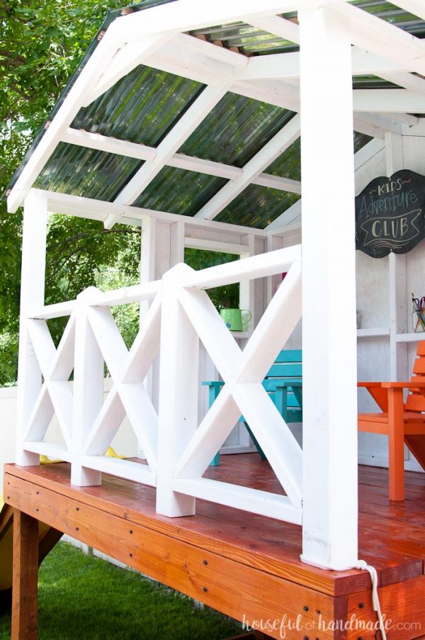 Our DIY Playhouse The Roof Houseful of Handmade