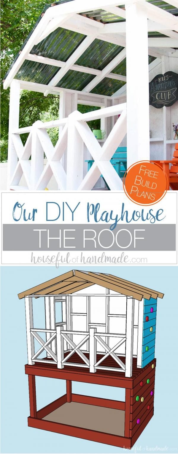 Our DIY Playhouse The Roof Houseful of Handmade