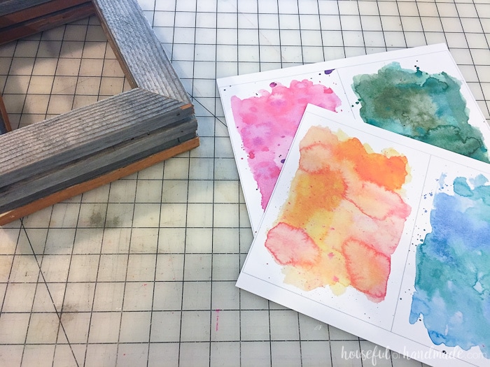 Printable watercolor backgrounds make this DIY rustic fall decor even easier. Housefulofhandamde.com