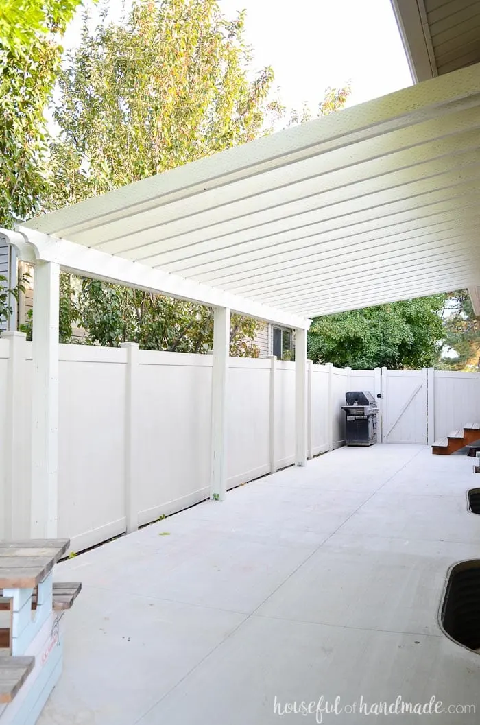 Build a patio pergola attached to the house to extend your living space to the yard. A DIY pergola creates a room outside for entertaining and gathering.