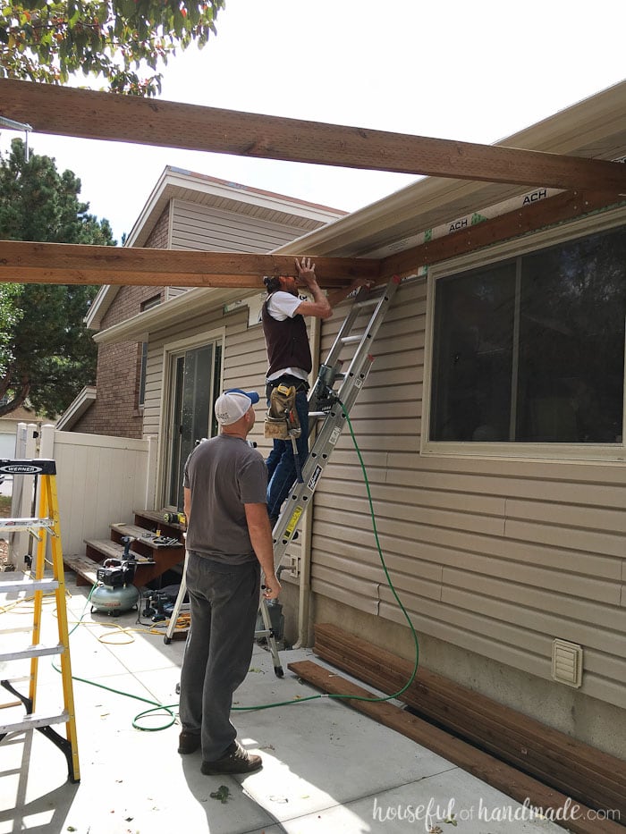 How To Attach A Patio Roof An Existing House With Vinyl Siding Patio 