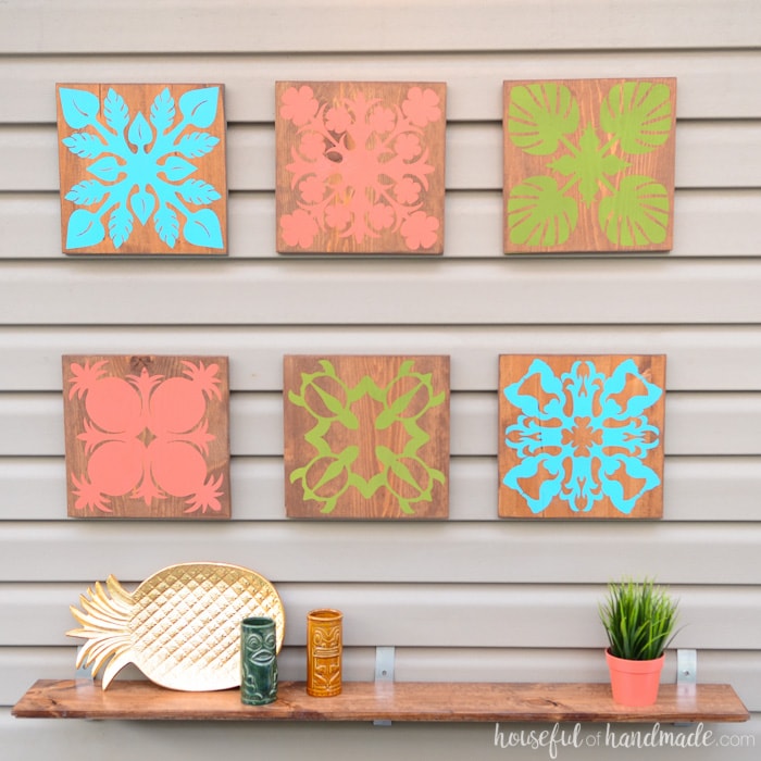 Create the perfect island decor with these Hawaiian inspired designs. This tropical wall decor is perfect for creating a tropical oasis. Housefulofhandmade.com