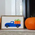 This whimsical wood pumpkin sign was made out of reclaimed wood. Its the prefect decorating idea for fall. Housefulofhandmade.com