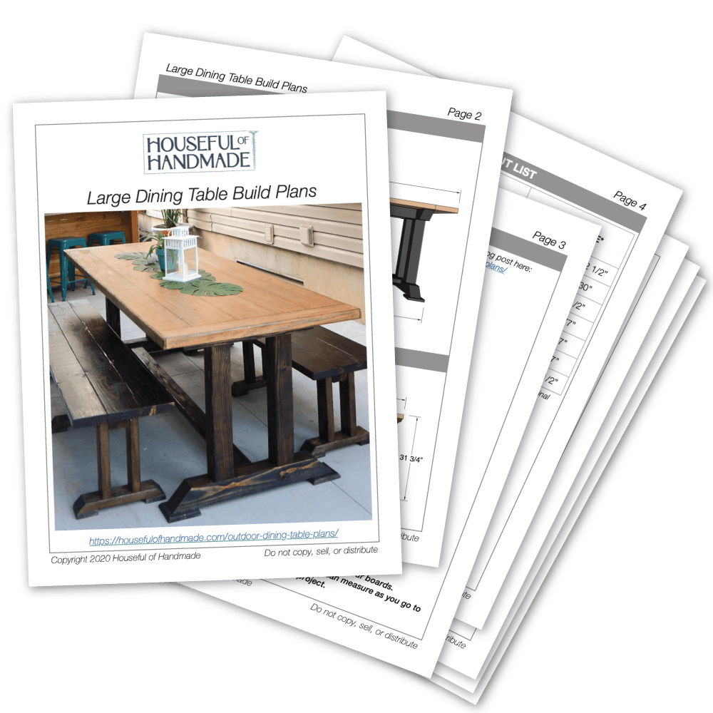 PDF plans for a large dining table.