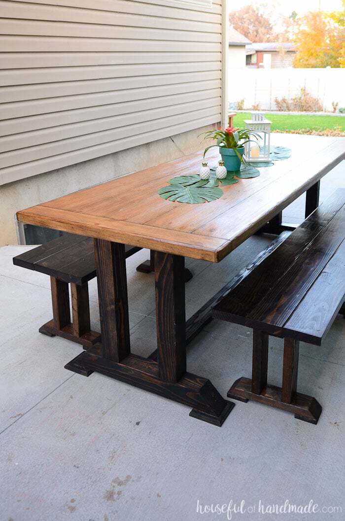 Outdoor Dining Table Plans - Houseful of Handmade