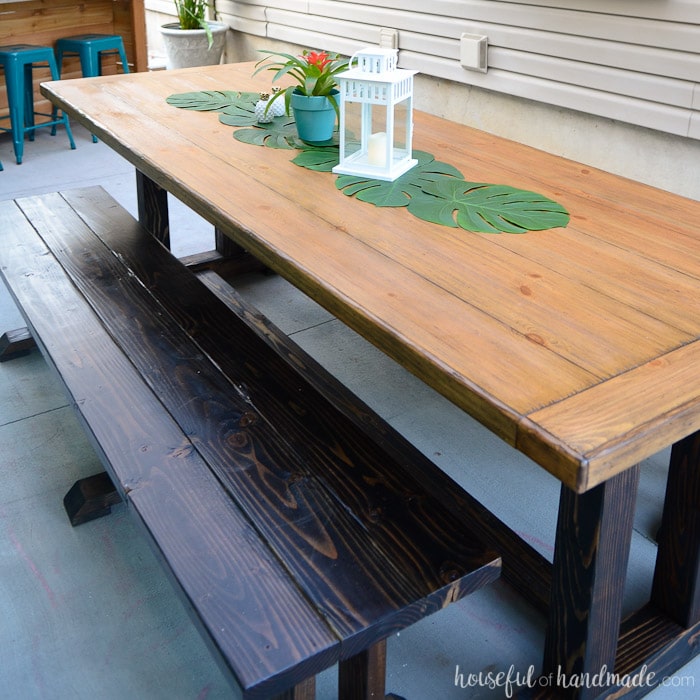 Long outdoor dining discount table