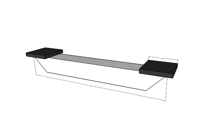 Plan for attaching feet to the table legs of the diy outdoor dining table