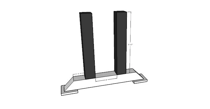 Plan to attach the table leg post for the outdoor dining table build plan