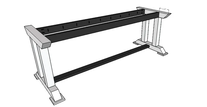 Plan to build the base of the outdoor dining table woodworking plans