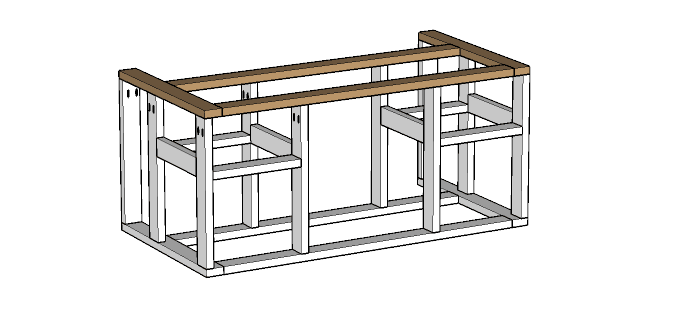 This portable kitchen island is wonderful for the barbecue area. And it's super easy to build. Housefulofhandmade.com