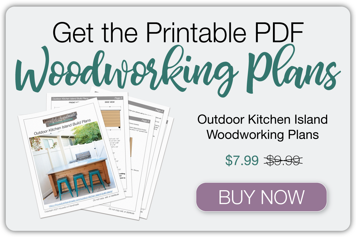 Button to purchase the outdoor kitchen island build plans.