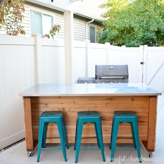 Outdoor Kitchen Island Build Plans Houseful Of Handmade