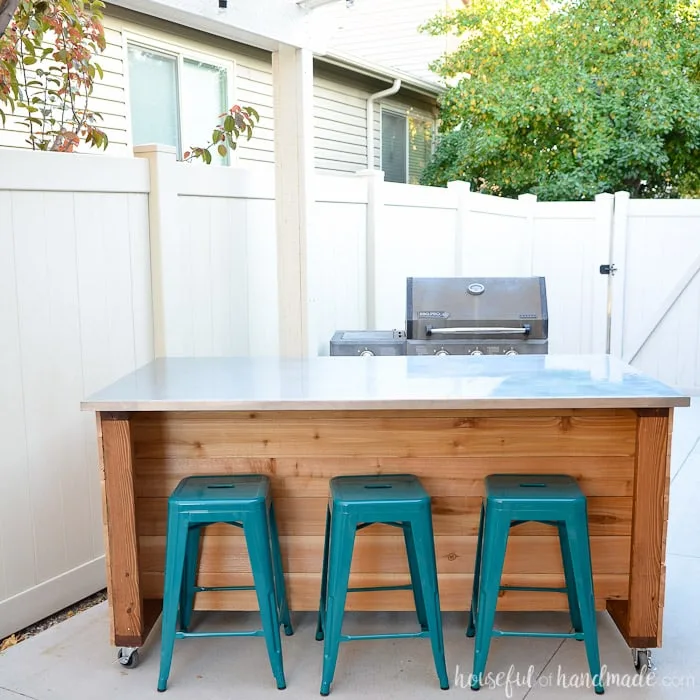 Outdoor Kitchen Island Build Plans Houseful of Handmade