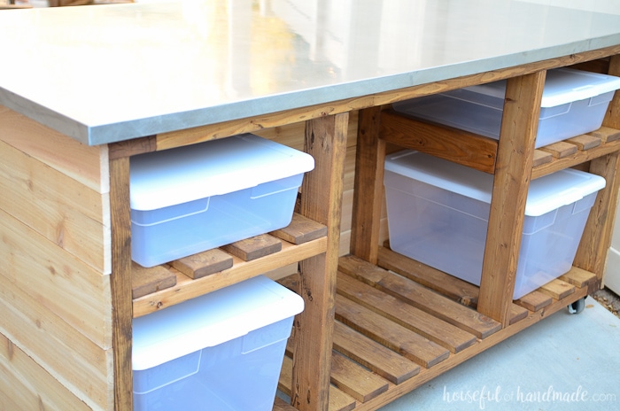 Outdoor kitchen shop prep table