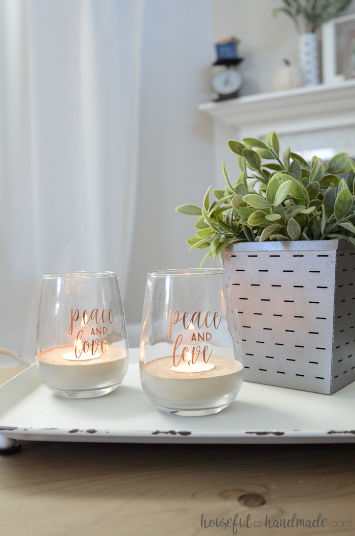 I love candles burning all over the house! These easy tea light candle holders are beautiful. Housefulofhandmade.com