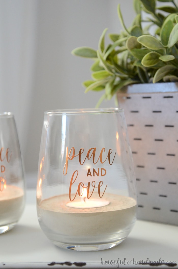 Turn any decorative jar into concrete tea light candle holders with this easy DIY. These decorative votives are perfect for adding a little sparkle to your home. Housefulofhandmade.com