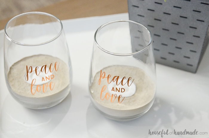 Handmade concrete cocktail glasses