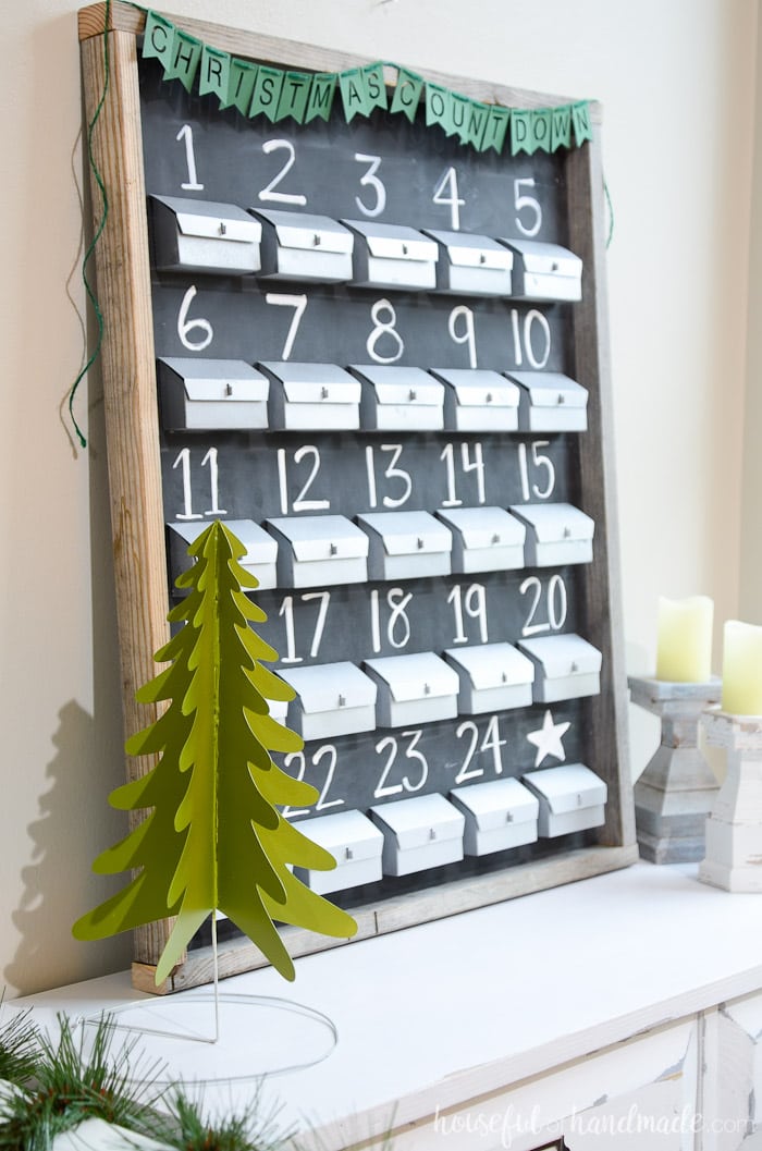 Refillable Rustic Advent Calendar Houseful of Handmade