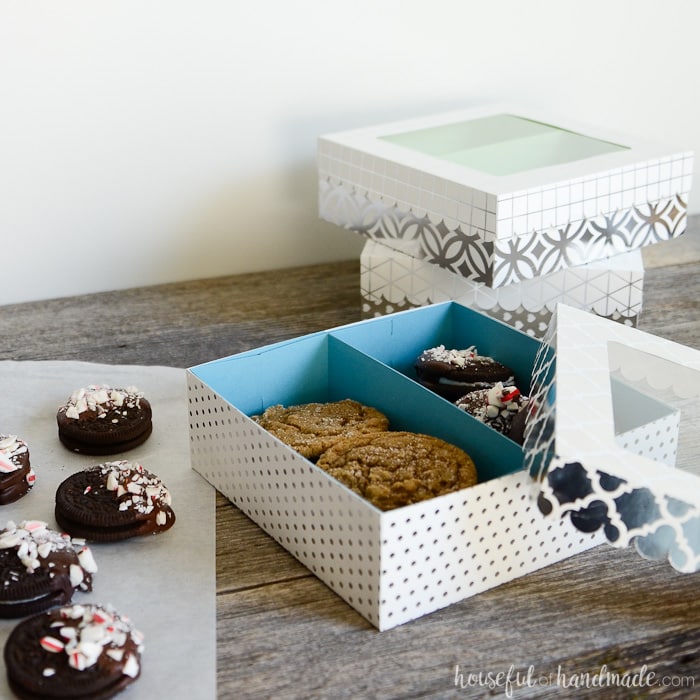 ¡Estas cajas de regalo para galletas son geniales! Son perfectos para regalar todas las deliciosas golosinas caseras! Housefulofhandmade.com