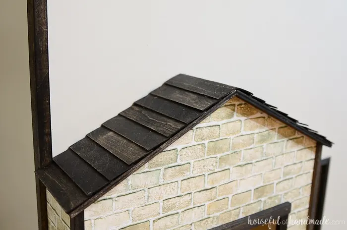 Decorate the exterior of the handmade dollhouse with these easy shingles. Housefulofhandmade.com