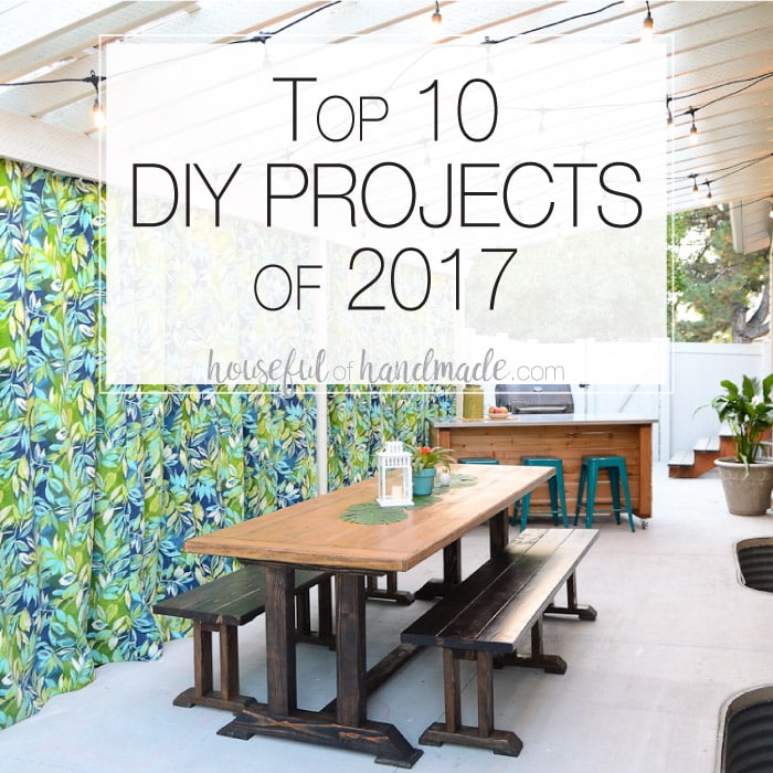 It's always fun to look back on the year with the top 10 DIYs of the year. A look at the most visited posts at Houseful of Handmade. You'll want to add these to your project list for the new year. Housefulofhandmade.com