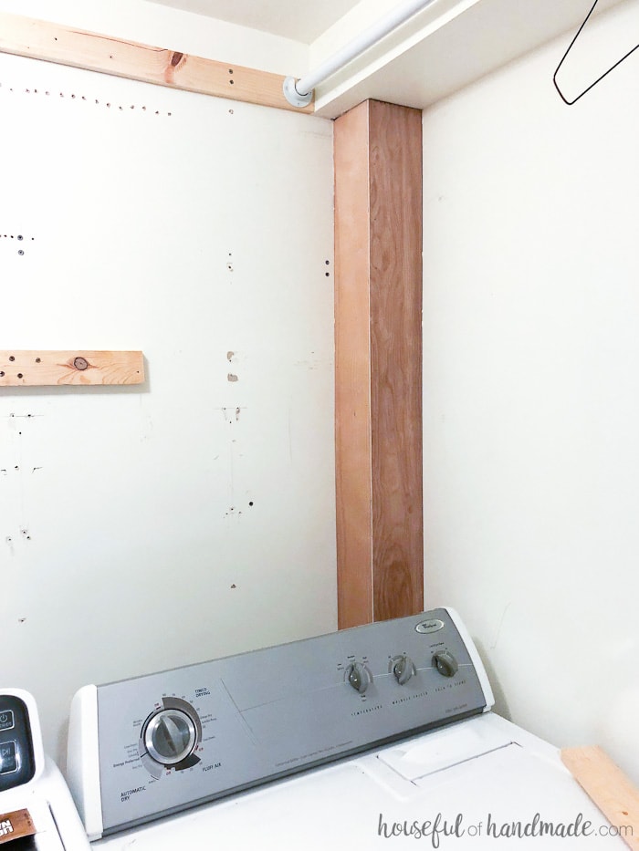 It's amazing how much better this laundry room remodel looks with the dryer vent cover. Housefulofhandmade.com