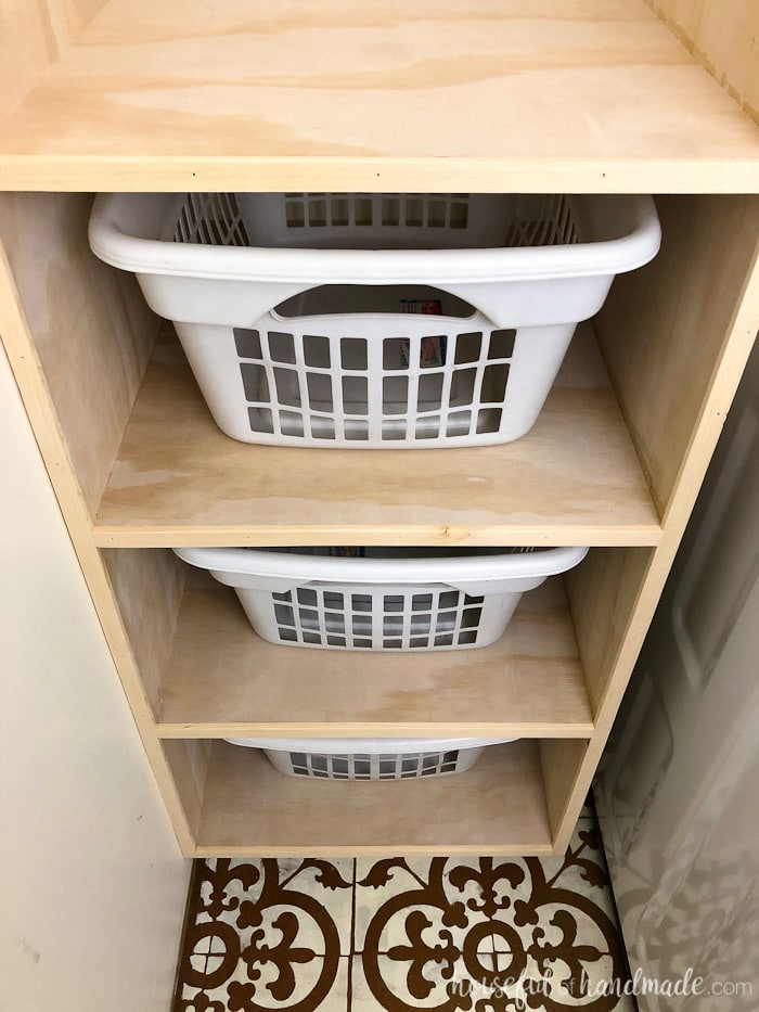 laundry basket shelves